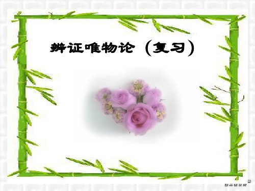 高二政治辩证唯物论复习课件 人教版