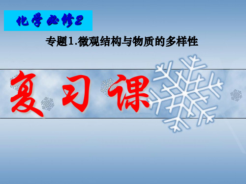 专题微观结构与物质的多样性.ppt