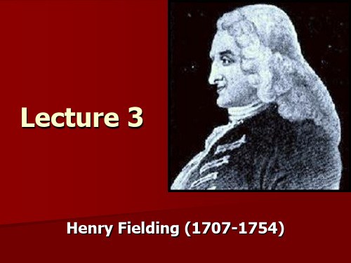 英美文学导论-Chapter 3 Henry Fielding