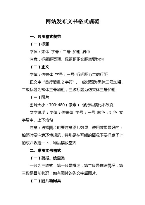 网站发布文书格式规范