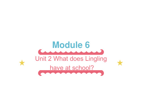 三年级英语下册Module 6 Unit 2 What does Lingling外研版