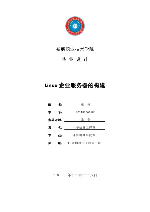 Linux企业服务器的构建毕业设计