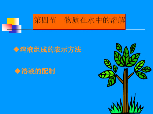物质在水中的溶解PPT课件