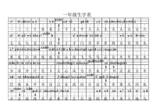 一年级生字表带拼音.doc
