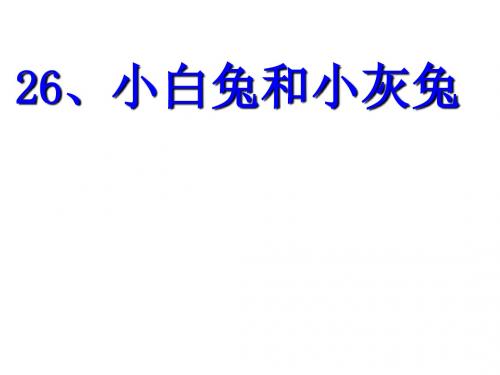 一年级语文下册 小白兔和小灰兔课件 人教新课标版