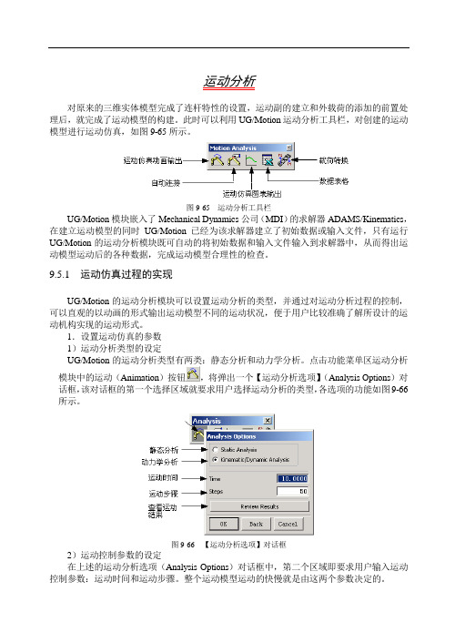 UG运动仿真- 运动分析