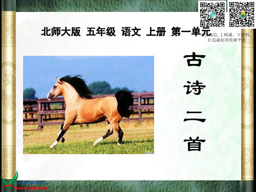 （北师大版）五年级语文上册课件 1.2.古诗二首 1.ppt
