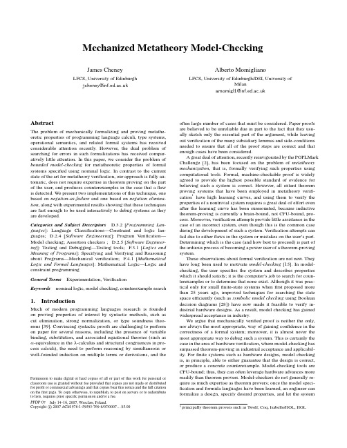 Mechanized metatheory model-checking