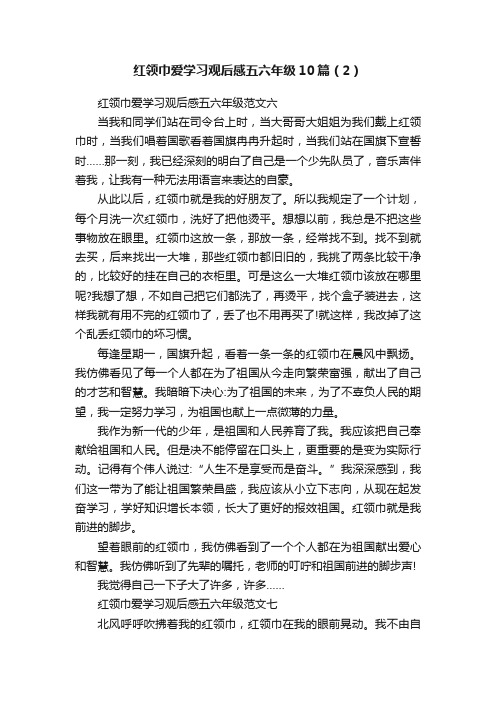 红领巾爱学习观后感五六年级10篇（2）