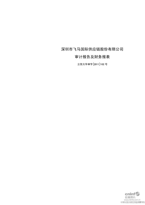飞马国际：2010年年度审计报告 2011-03-16
