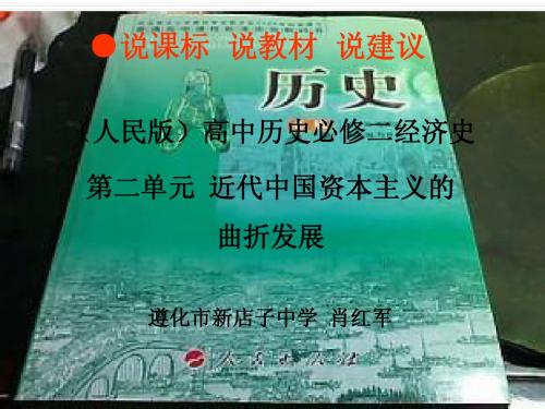 高二必修二历史说教材第二单元(肖红军)