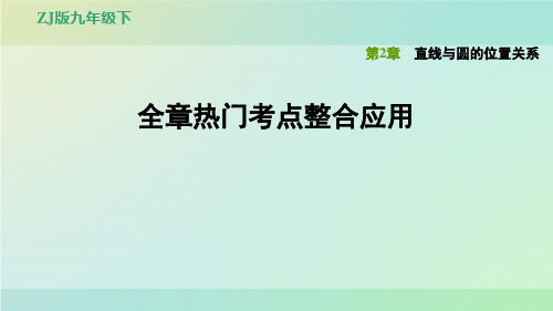九年级数学下册习题课件-2.全章热门考点整合应用-浙教版