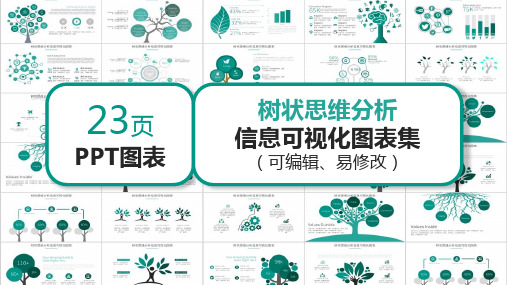 思维类分析图信息可视化图表集PPT模板