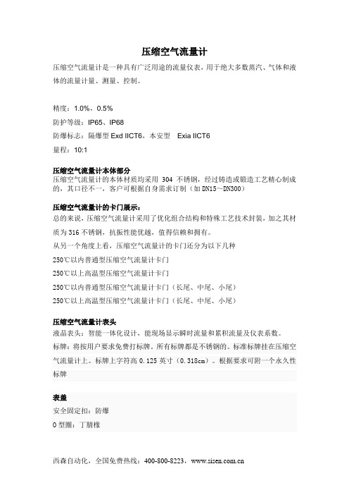 压缩空气流量计