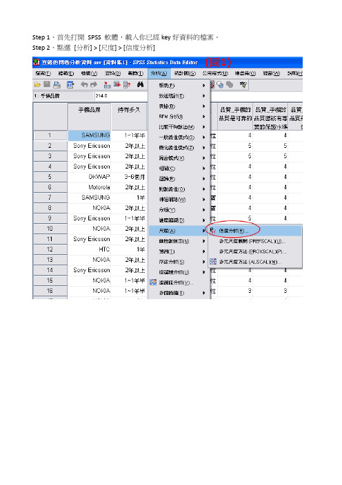 Step 1、首先打开 SPSS 软体,载入你已经key好资料的档案。