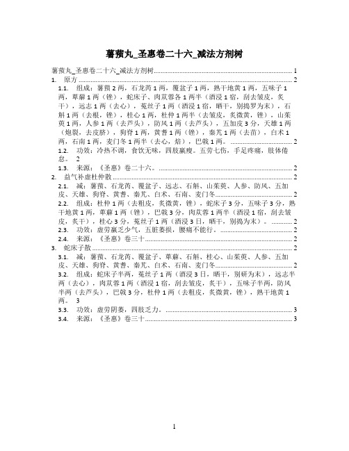 薯蓣丸_圣惠卷二十六_减法方剂树
