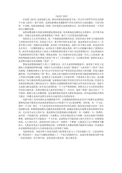 电影《高兴》影评