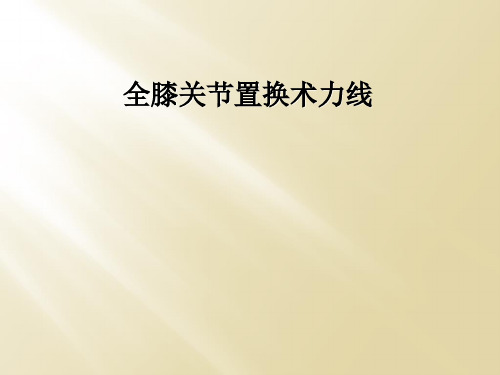 全膝关节置换术力线