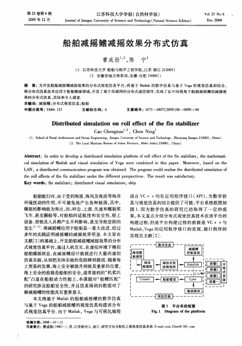 船舶减摇鳍减摇效果分布式仿真