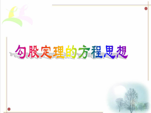 勾股定理的方程思想