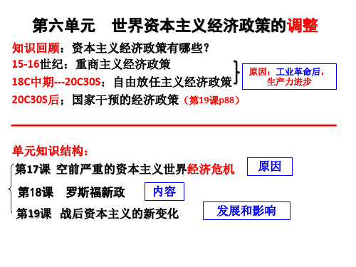 2016高三一轮人教版必修2第17课 空前严重的资本主义世界经济危机