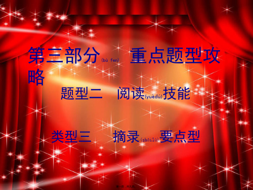 中考英语第三部分重点题型攻略题型二阅读技能类型三摘录要点型