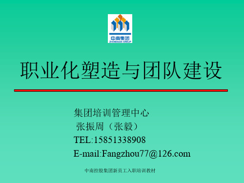 张毅职业化与团队建设(中南)
