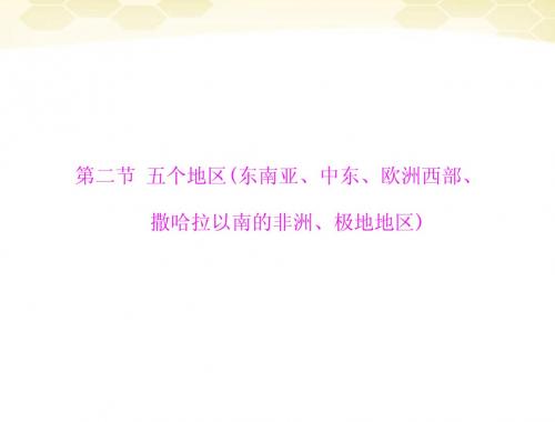 2012年高考第十八章 第二节 五个地区(东南亚、中东、欧洲西部、撒哈拉以南的非洲、极地地区)课件
