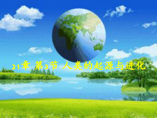 生物八年级下北师大版21.3人类的起源与进化课件(25张)