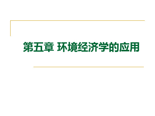 第五章环境经济学的应用20091119A