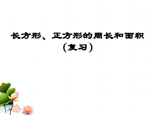 三年级【下】数学- 长方形、正方形的周长和面积复习-苏教版 (11张)
