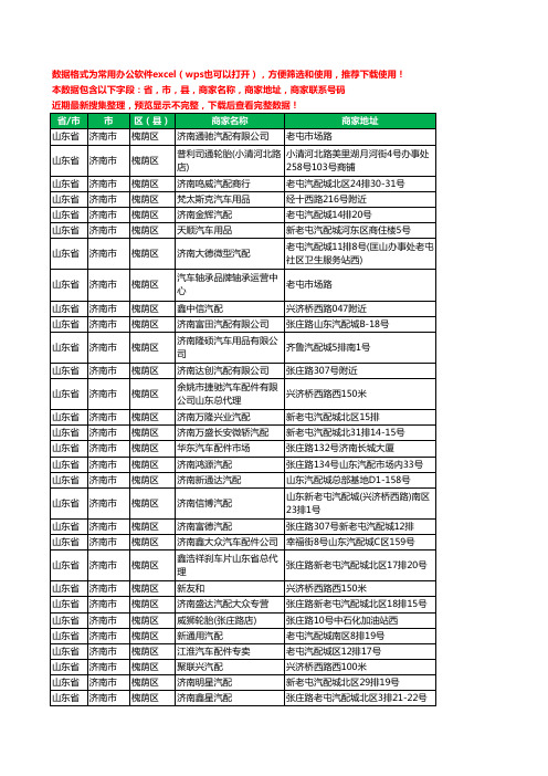 2020新版山东省济南市槐荫区汽车配件工商企业公司商家名录名单联系电话号码地址大全776家