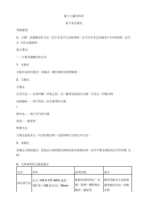 临床执业医师考试大纲复习外科学名师辅导讲义.doc