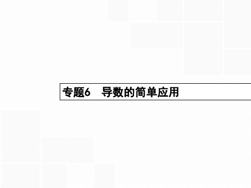 【高优指导】2016届高考数学二轮复习 6 导数的简单应用课件 文