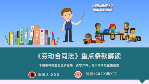 《劳动合同法》重点条款解读PPT模板(推荐)