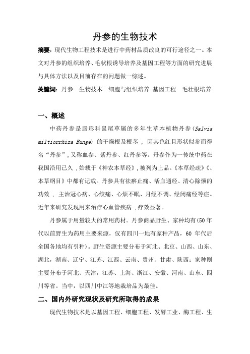 丹参的生物技术