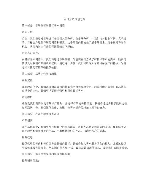 百日营销策划方案