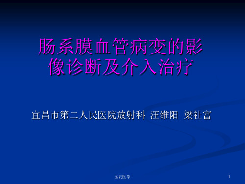 肠系膜血管病变的影像诊断及介入治疗(医学知识)