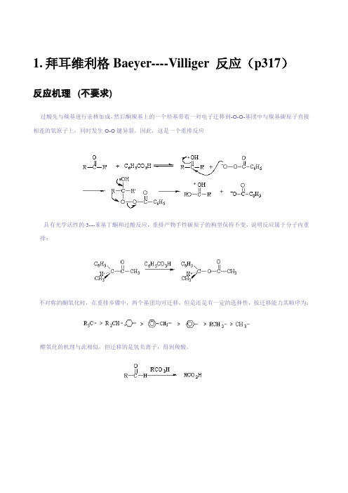 经典有机人名反应