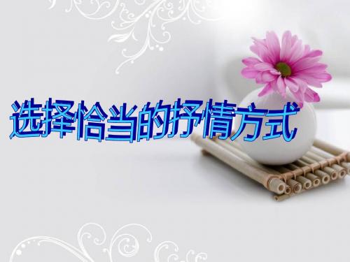 选择恰当的抒情方式