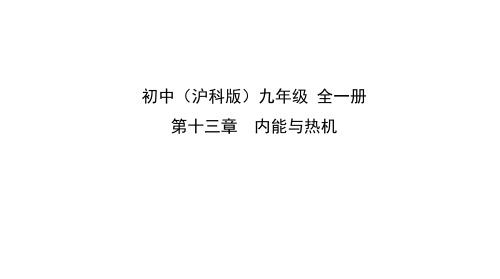 沪科版物理九年级全一册 第十三章第四节热机效率和环境保护 课件