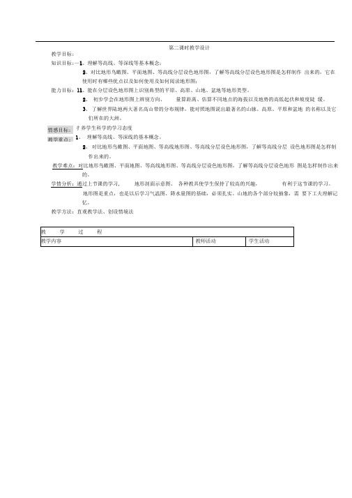 世界的地形教学设计第二课时