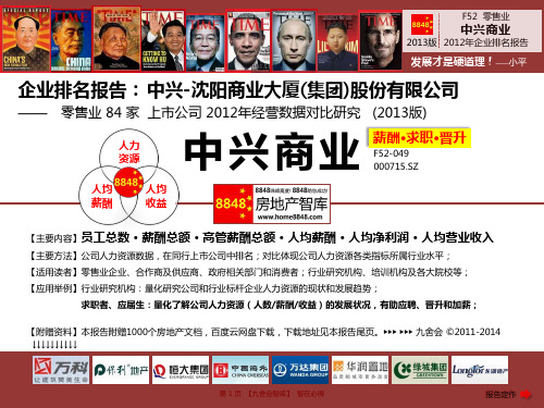 中兴商业招聘官网2013薪酬水平(零售业人力资源规划)中兴-沈阳商业大厦(集团)股份有限公司_九舍会智库