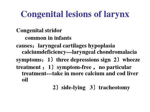 上海交通大学耳鼻咽喉科学英文版课件congenitallesionsoflarynx