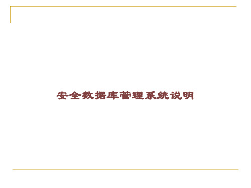 安全数据库管理系统说明课件