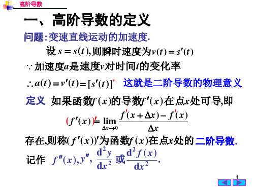 高等数学-导数-2-4高阶导数