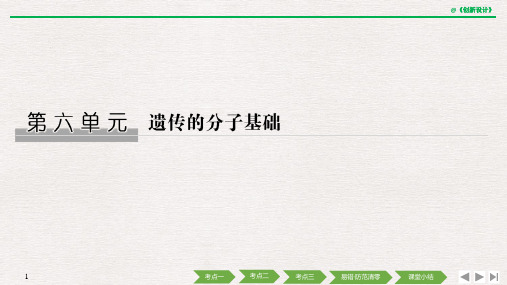 2019届《创新设计》高考生物一轮复习必修二 第六单元 第17讲