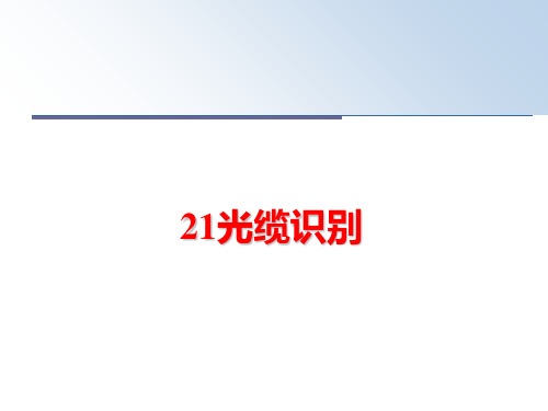 最新21光缆识别