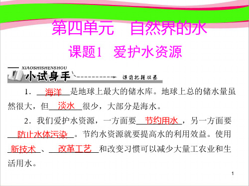 第四单元 课题爱护水资源  公开课精品课件