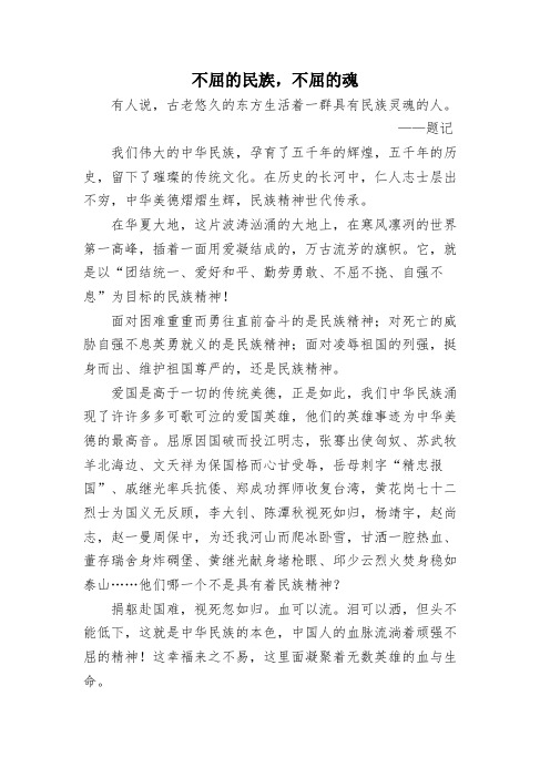 中华魂征文